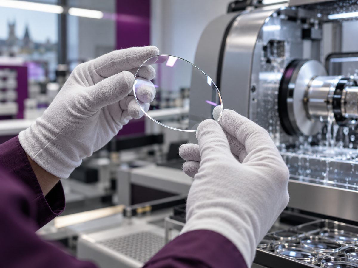 Quality check of a lens in our own lens production